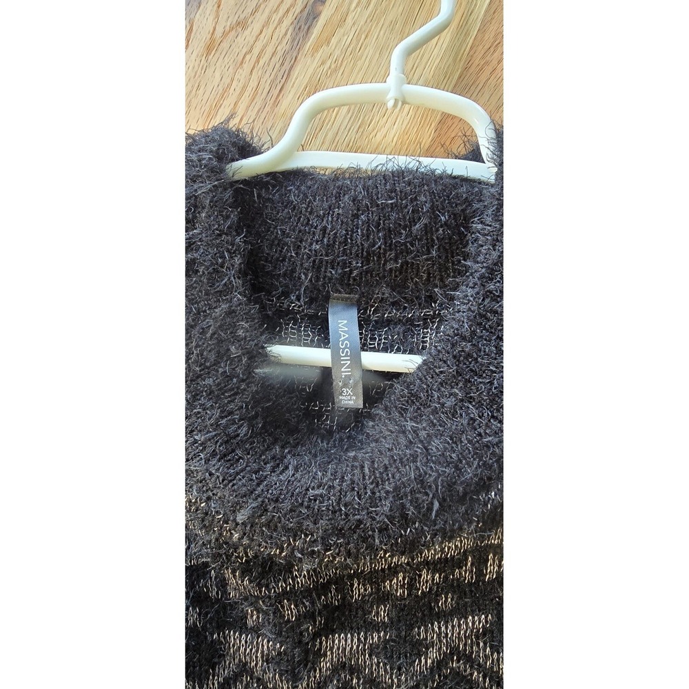 Massini Sweater Women's 3X Black Soft Winter Christmas Gift - Picture 2 of 5
